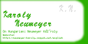 karoly neumeyer business card